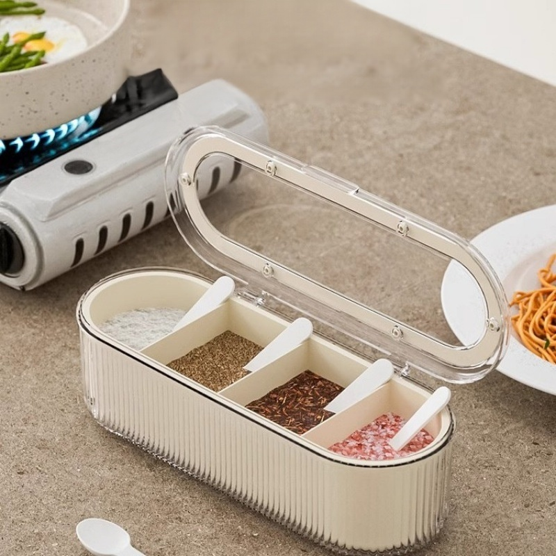 スプーン付きキッチン調味料ボックス