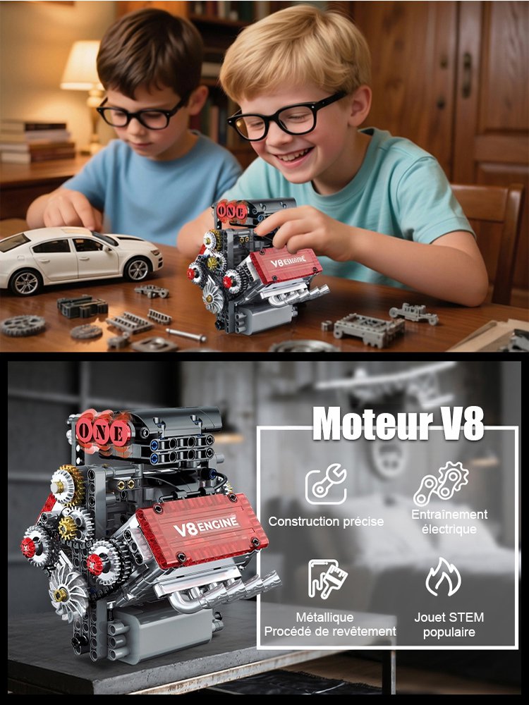 【Véritablement Démarrable】Groupe Motopropulseur Mécanique à Moteur V8