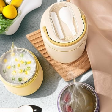  وعاء حفظ الحرارة للمكتب مع غطاء مقاوم للحرارة