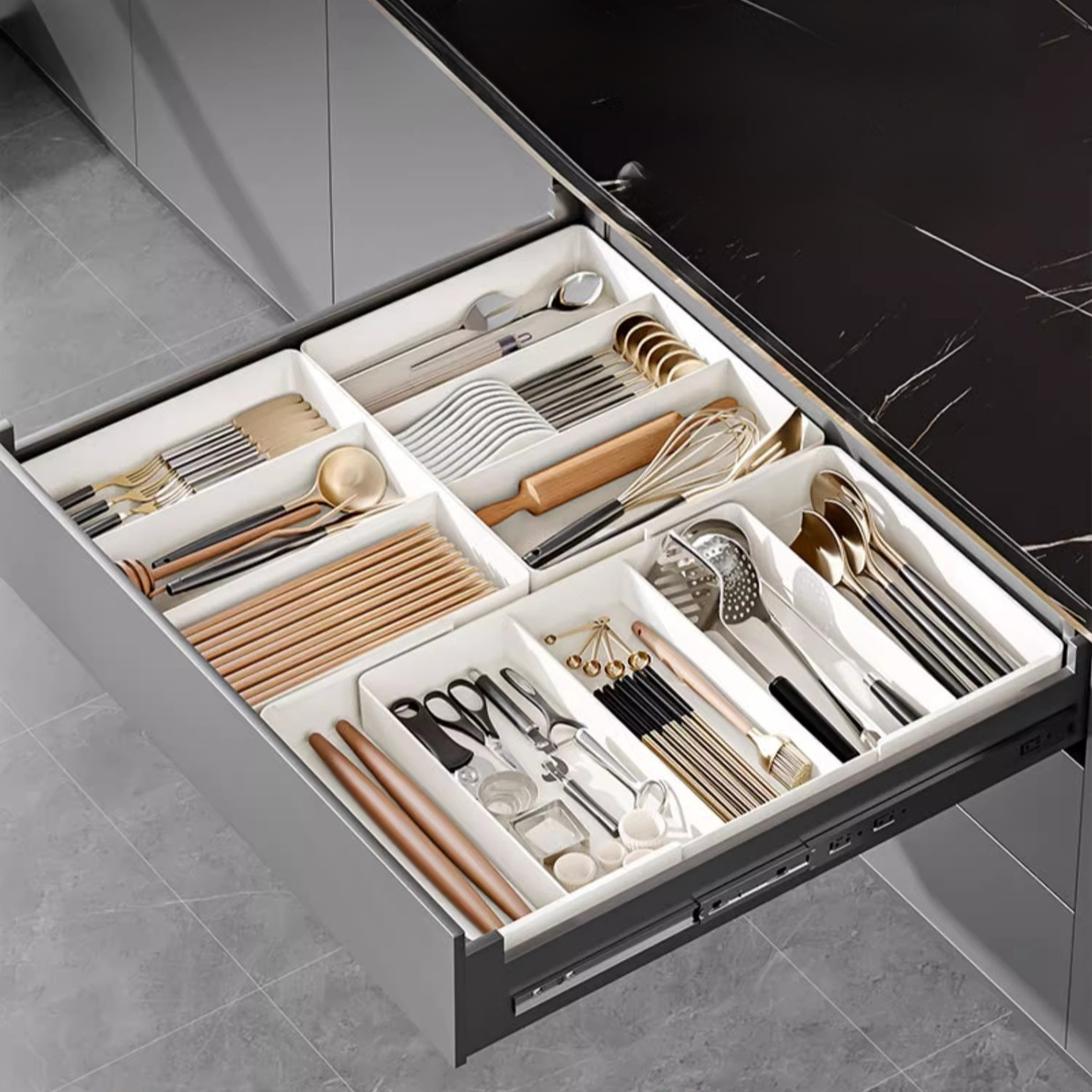 廚房內嵌式收納整理盒