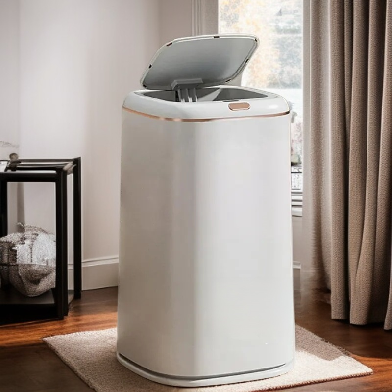 Smart Sensor Large Capacity Waterproof Trash Bin, Electric Bin for Kitchen and Bathroom
