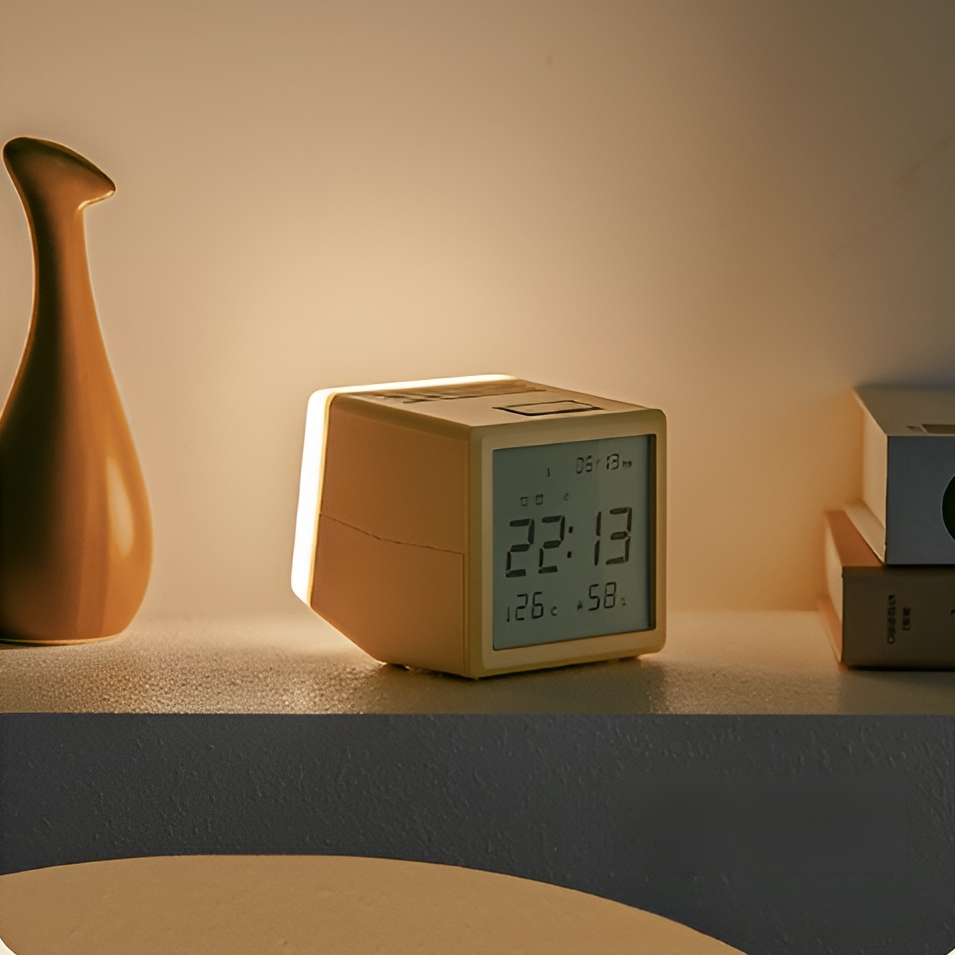 温度と湿度表示が見やすいデスクトップ時計