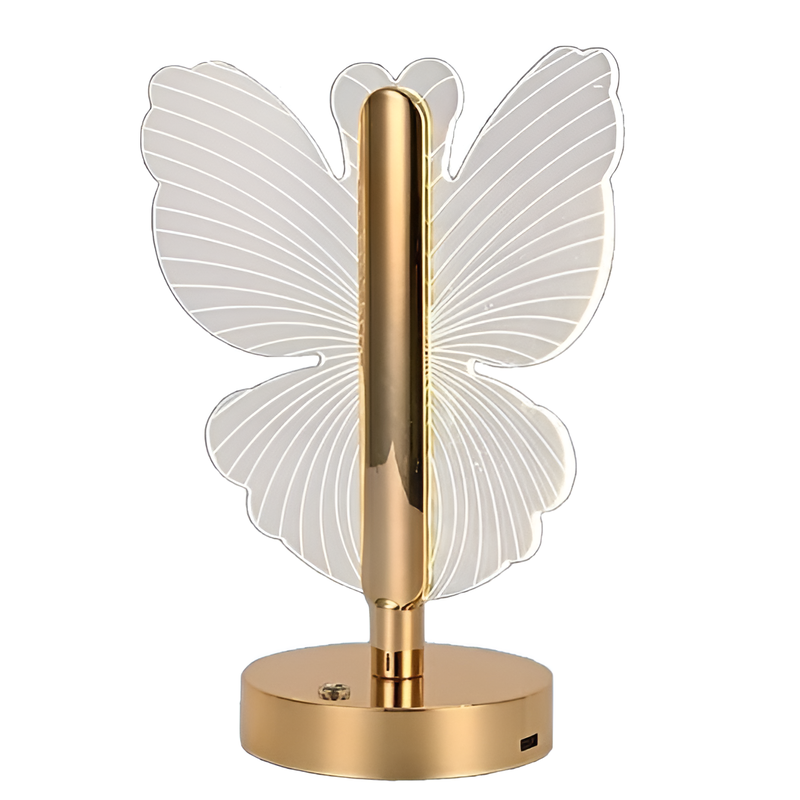 Lámpara de ambiente con diseño de mariposa nórdica para cabecera de cama