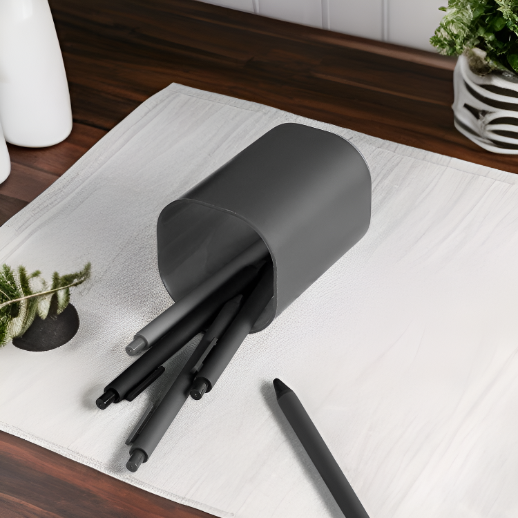 Large Capacity Frosted Slanted Pen Holder, Student Desktop Storage Box