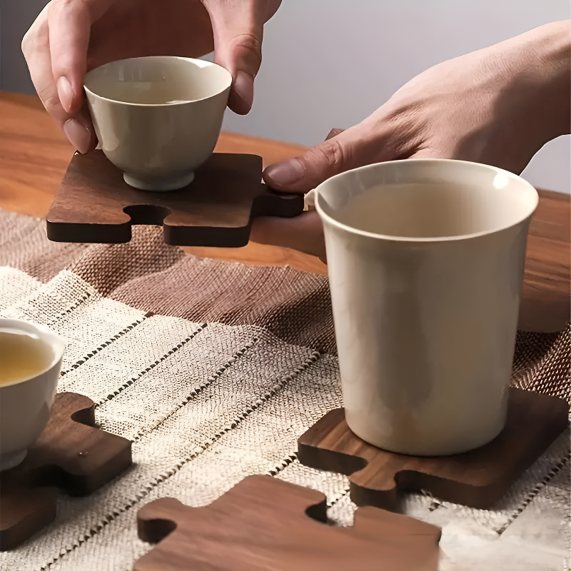 Creative Solid Wood Mug Coasters Anti-scalding Insulation Table Mat