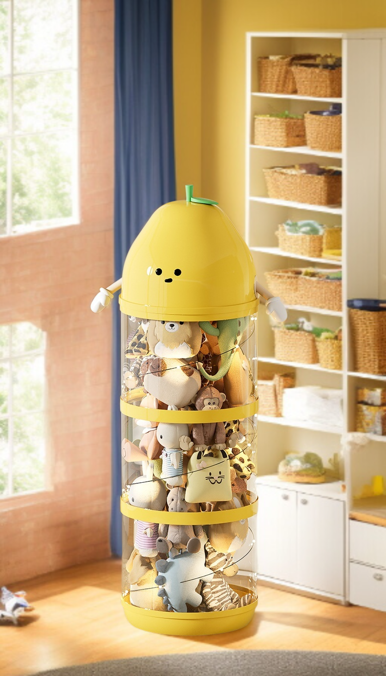 뽀글이 인형 전용 진열대와 수납상자 디테일