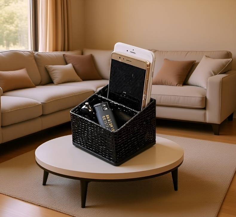 Caja de almacenamiento para coche con portavasos