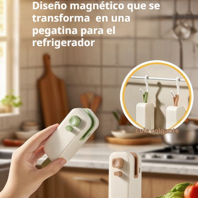  Mini selladora portátil con imán de doble uso para bolsas