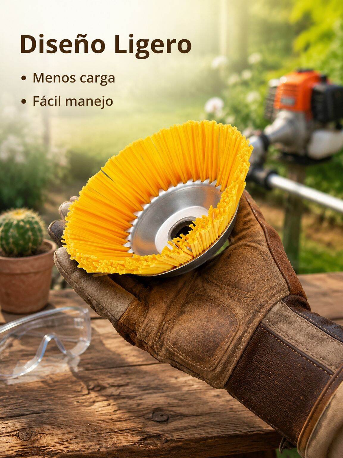 Cabezal desbrozador de hilo de nylon para cortacésped, accesorio para desbrozadora