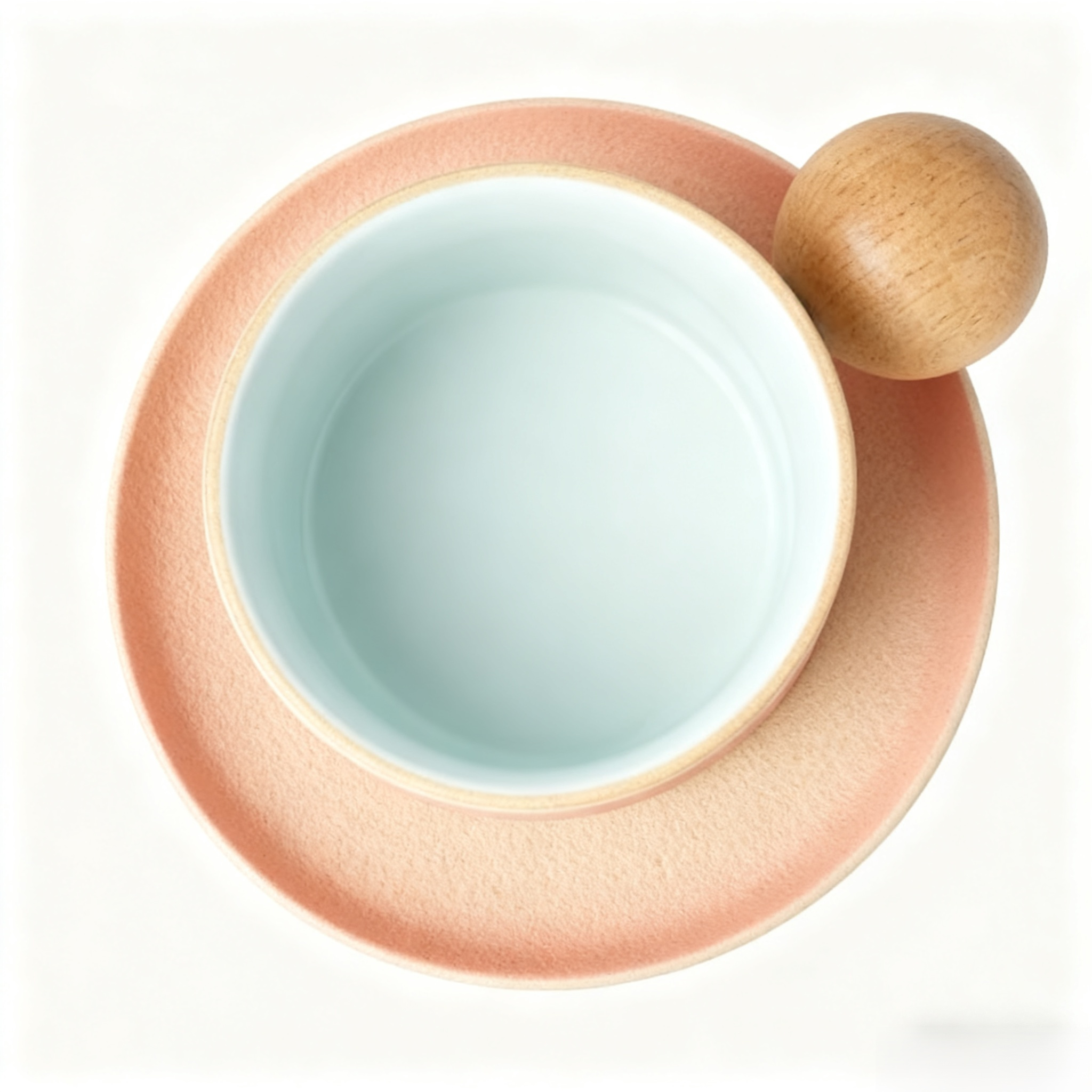 나무 볼 커피 컵 -정교한 세라믹 컵