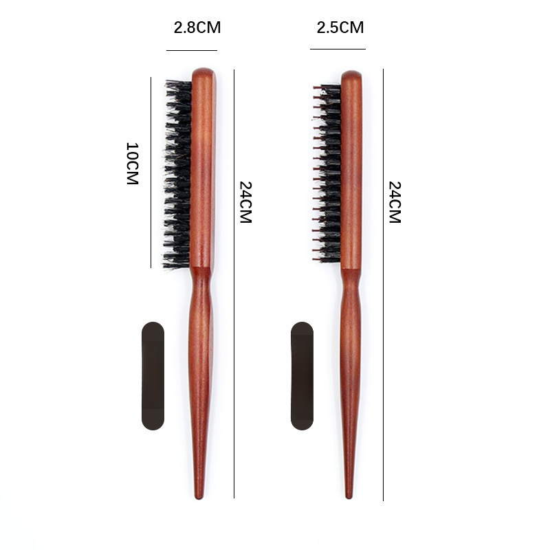 高顱頂豬鬃毛蓬鬆造型梳