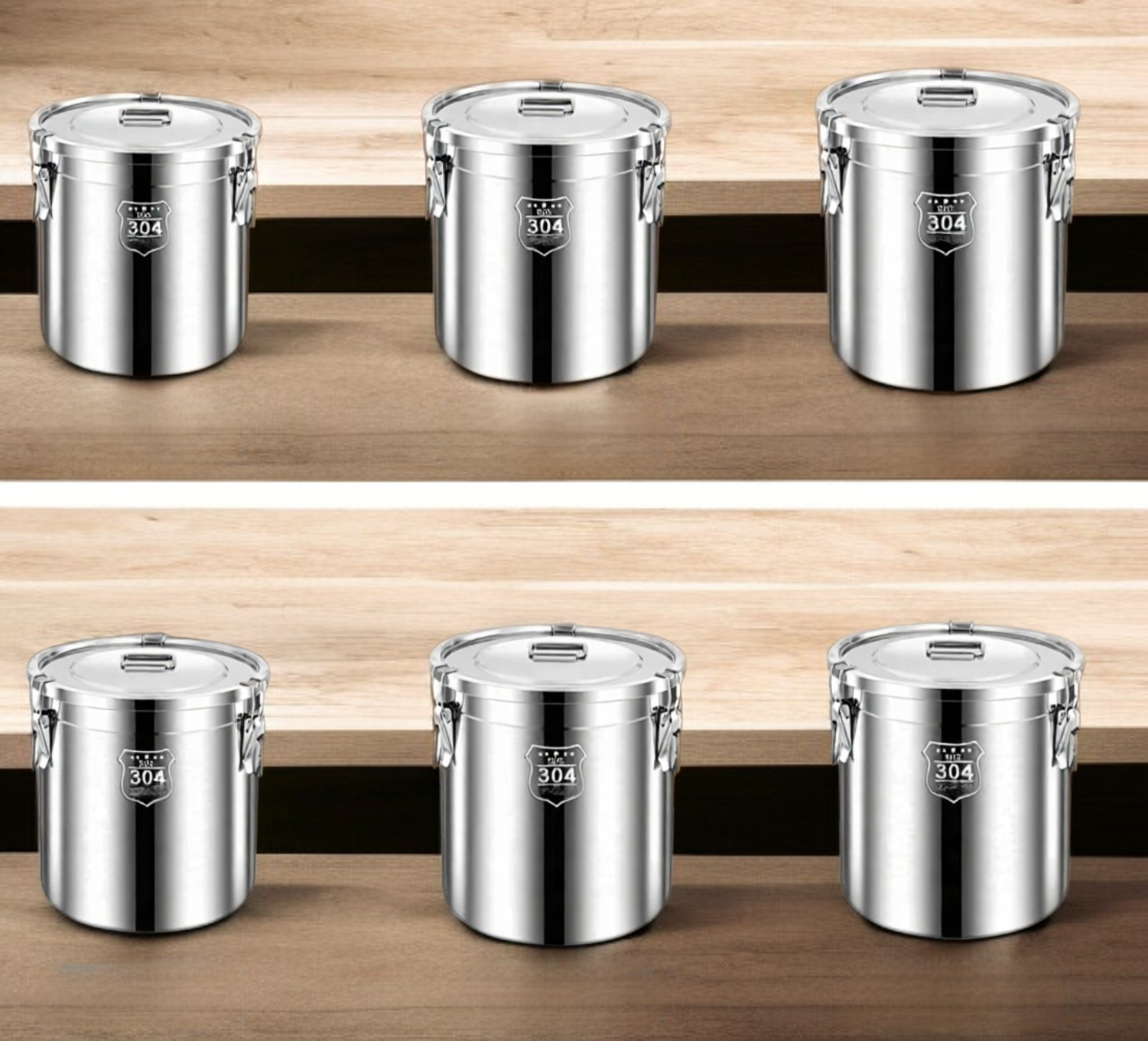 食品保存容器と密閉バケツ