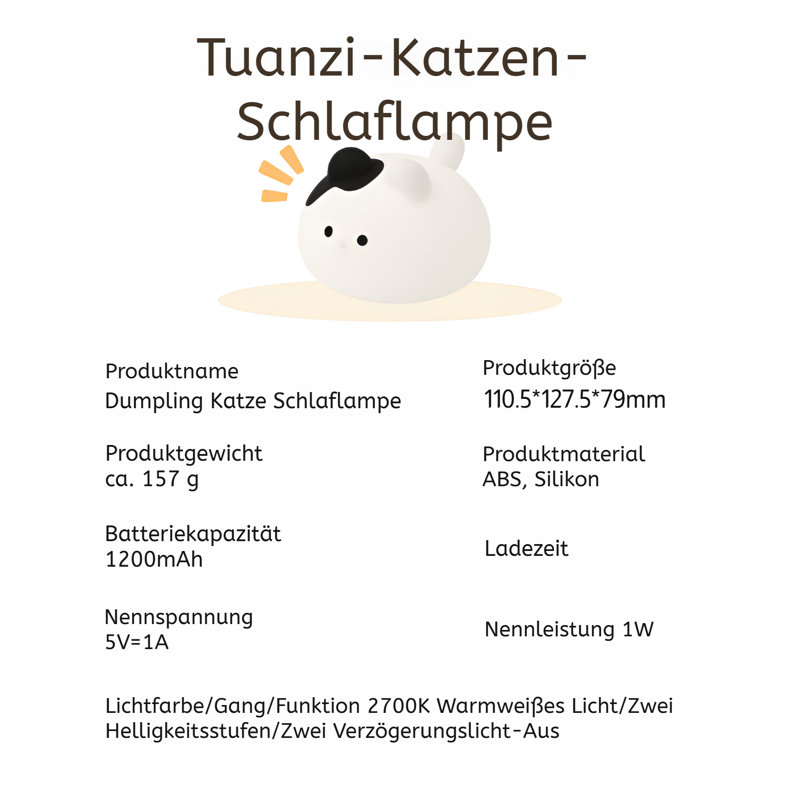 Schlafzimmer Katzen-Nachtlicht mit Augenschutz