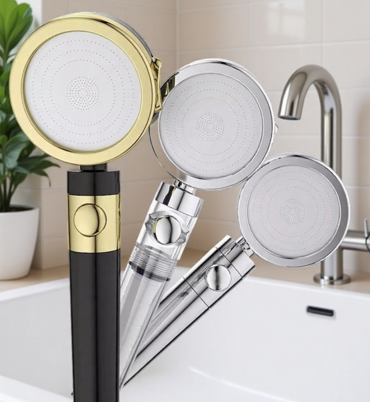 Ahorra agua con el cabezal de ducha ajustable