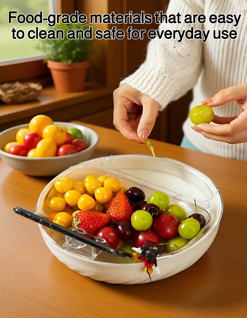 Multi-functional fruit plate with draining feature