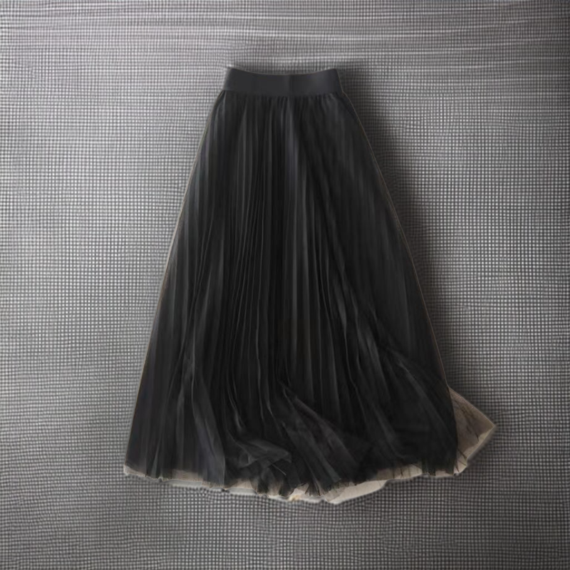 メッシュフレアスカート