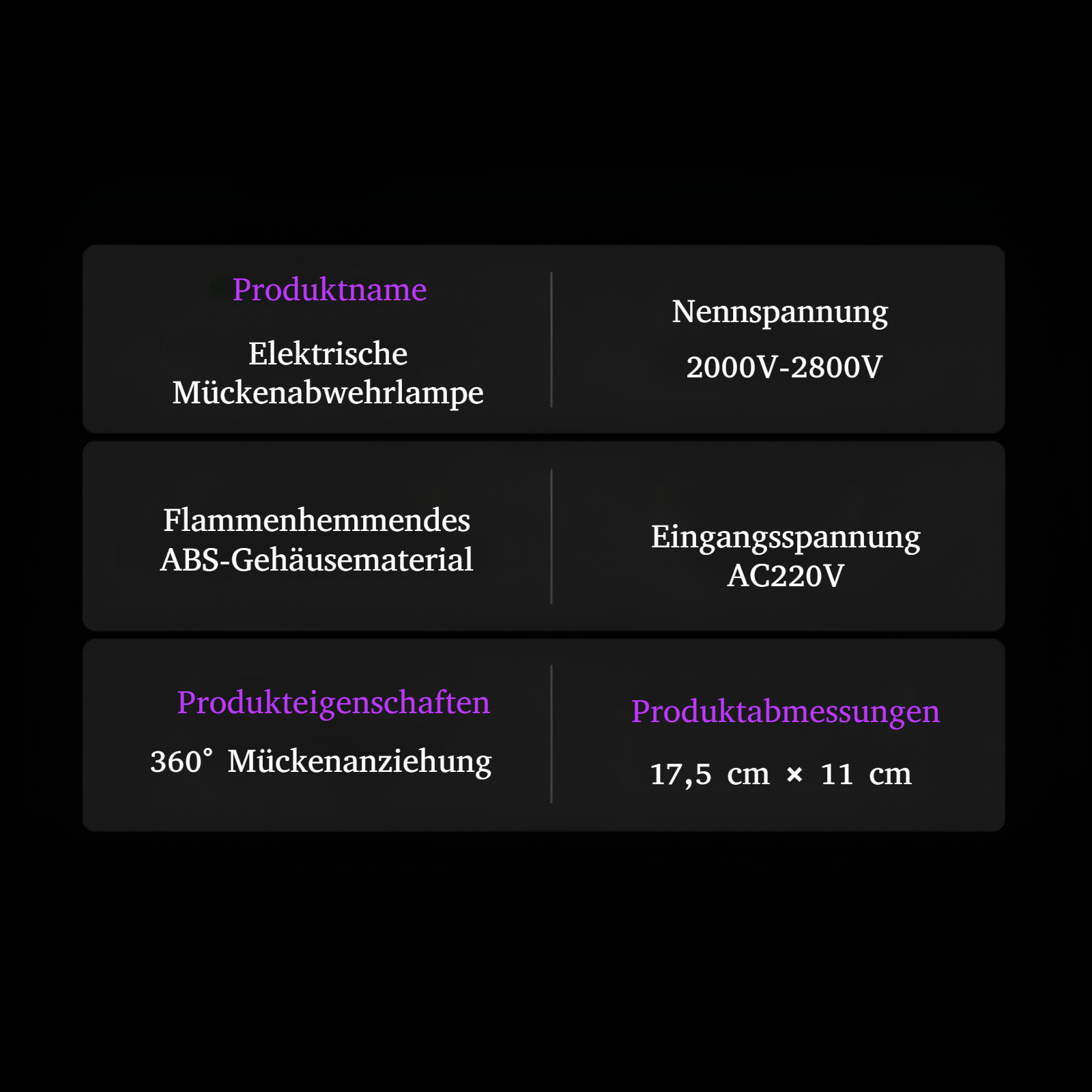 USB Elektroschock-Mückenlampe