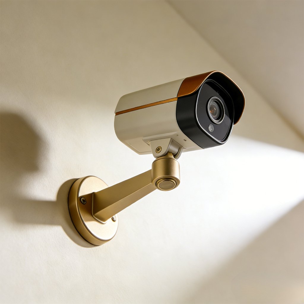 Indoor/Outdoor Wall-Mounted Camera installed on home exterior