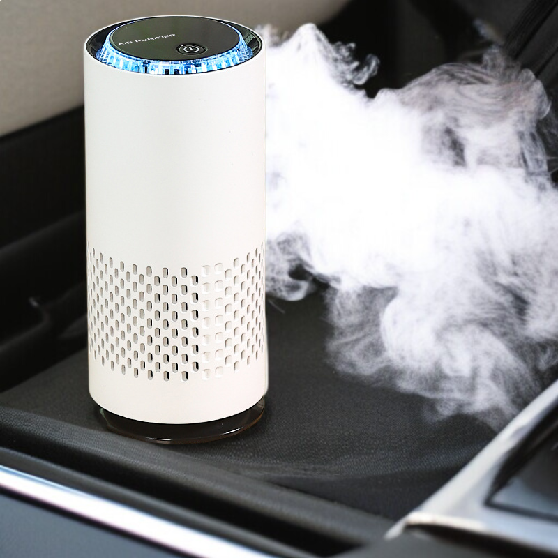 車の空気清浄機マイナスイオン煙と塵の除去小型ポータブルデスクトップ空気浄化