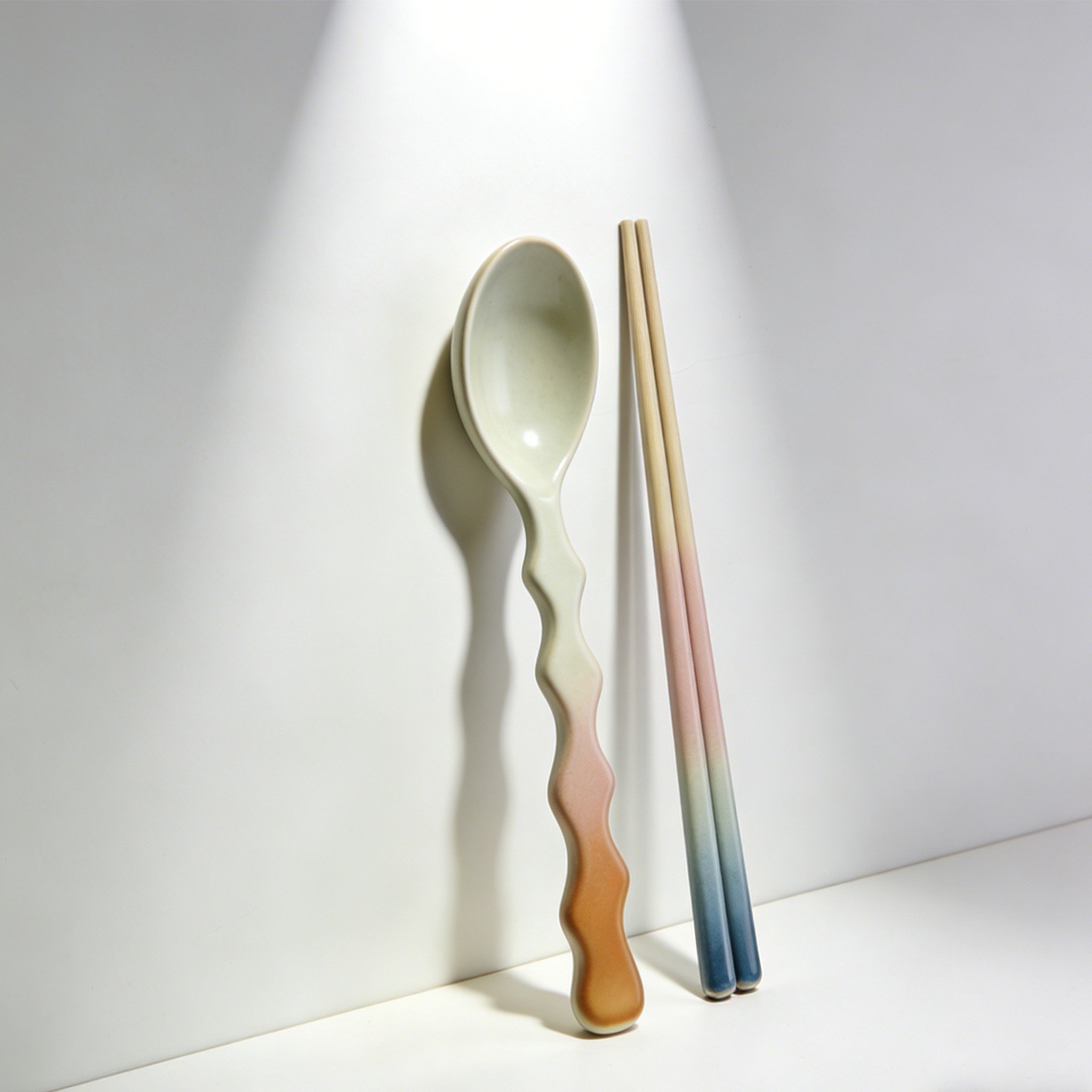 Σετ Κεραμικών Τσοπστίκ και Κουταλιού (Σετ των Έξι)