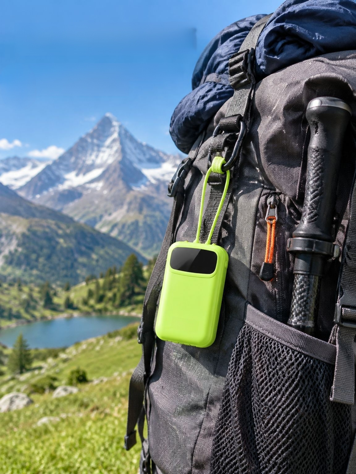 Powerbank mit Super-Schnellladung, integriertes Kabel, 20000mAh