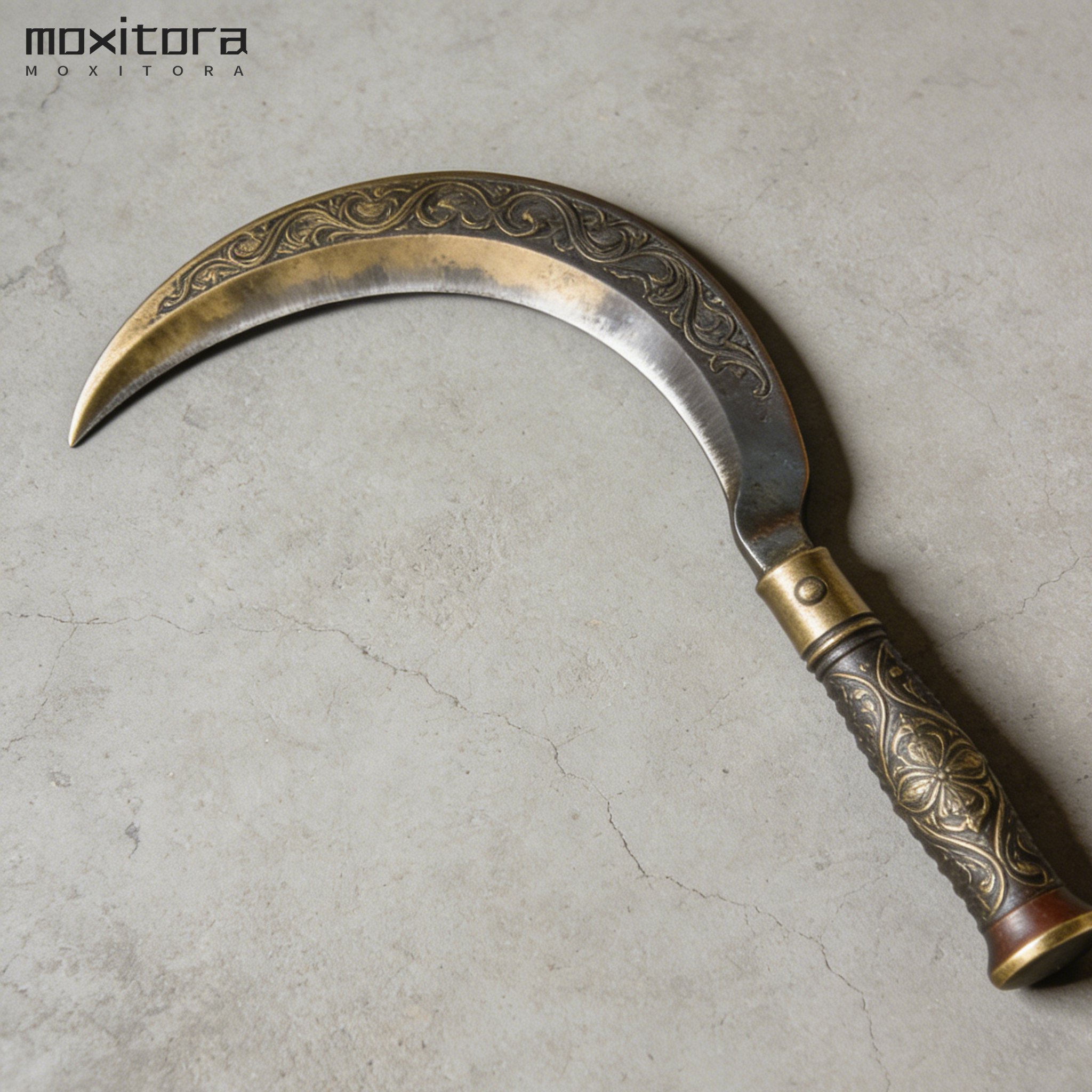 Magyar gabonavágó kés közelről