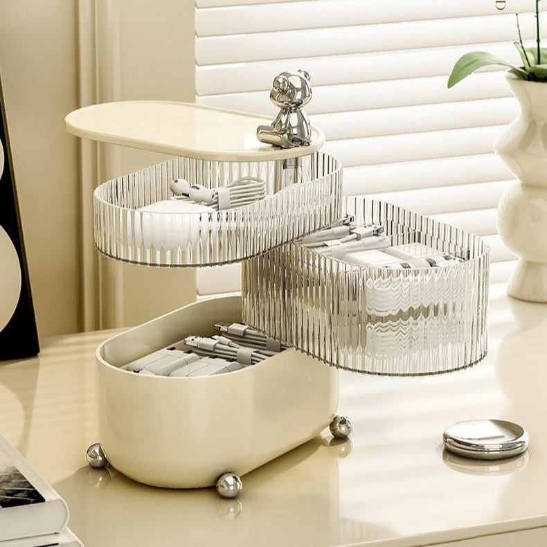 Multi-functional Desktop Earphone Organizer & Cable Winder Box