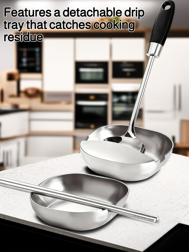 Stainless steel spatula rack for kitchen utensils