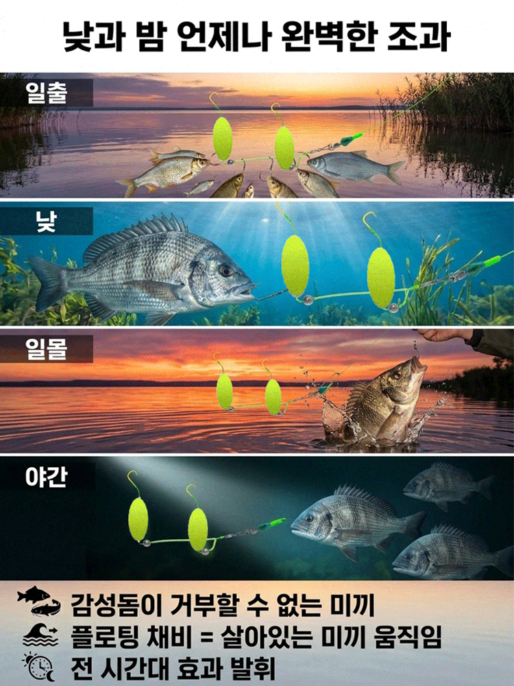 【바닥 걸림 작별, 효과적으로 입질률 상승】조절 필요 없는 바닥 방지 이중 바늘