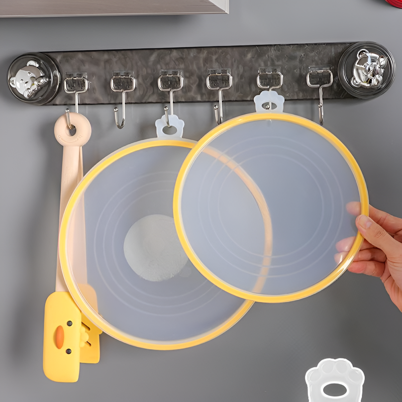 Household dustproof and leakproof silicone bowl lid