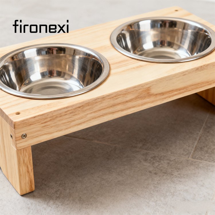 ชั้นวางชามใส่อาหารสัตว์เลี้ยงไม้ ดีไซน์สวยทันสมัย