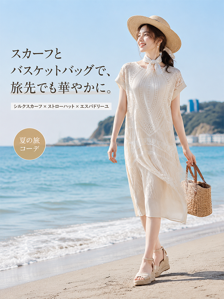 【2026秋新作】Monolly フリンジワンピース | 体型カバー・レイヤード風・上質感