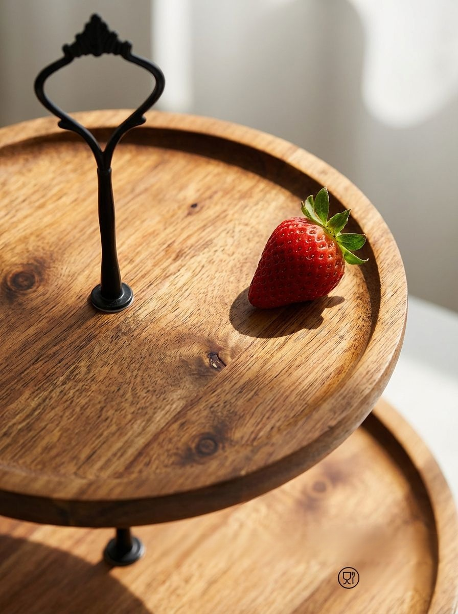 おしゃれな二段式トレイのサイドビュー