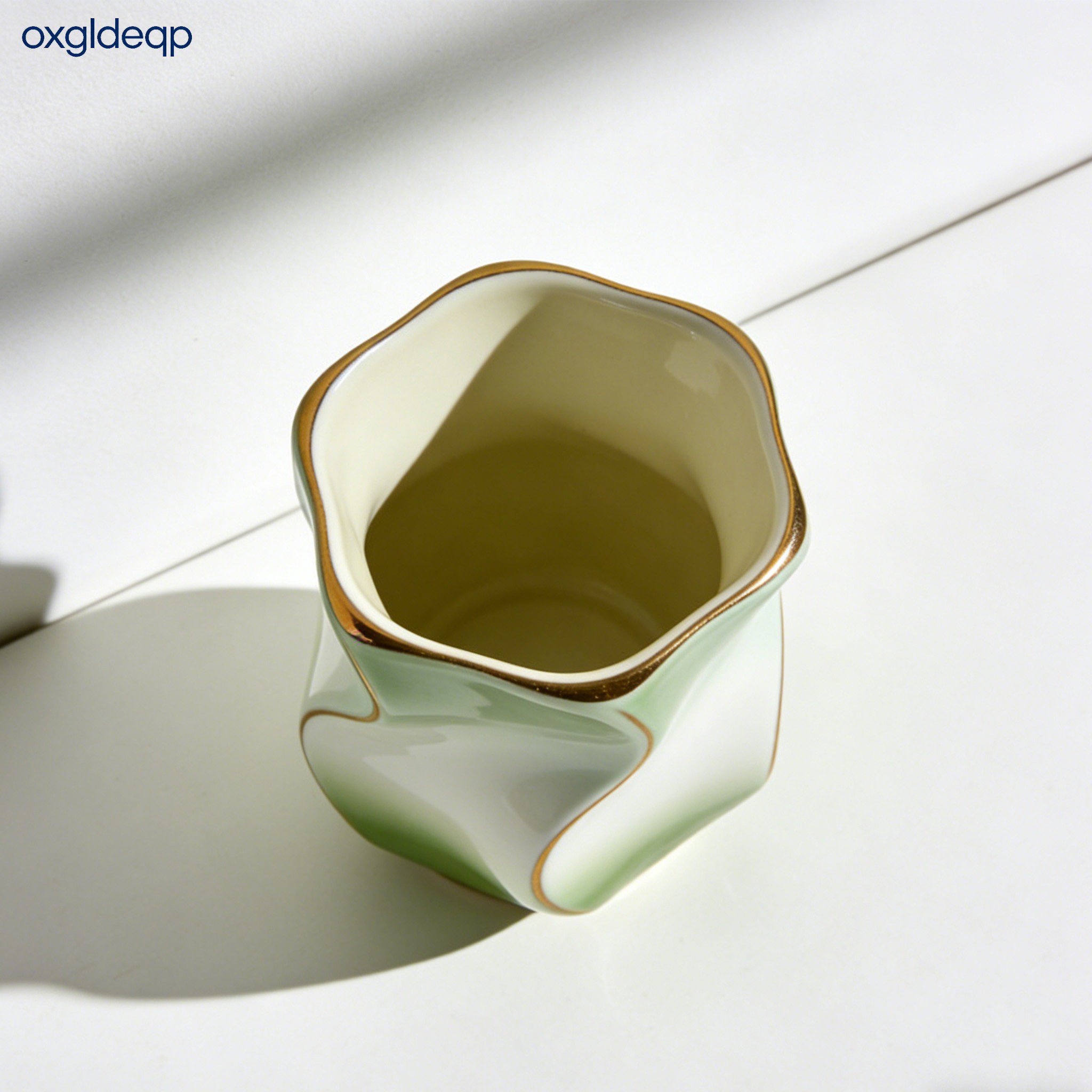 陶器製マウスウォッシュカップ6個セットの全体画像