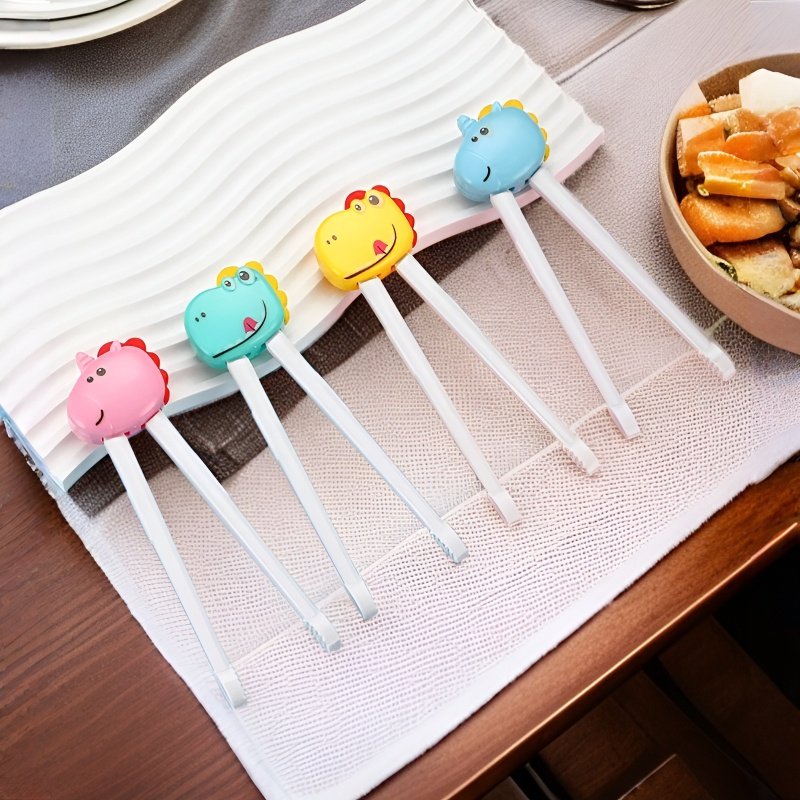 母親、赤ちゃん、子供用食器セット、フードスプーン、漫画恐竜トレーニング、学習虎口箸、フォークとスプーン、便利なセット