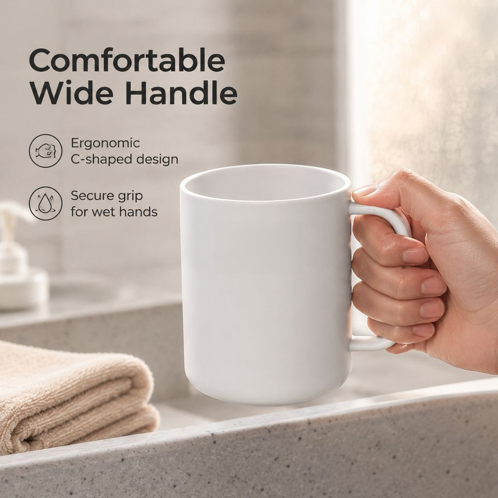 Solid-Color Cute Cartoon Tumbler for Home Use