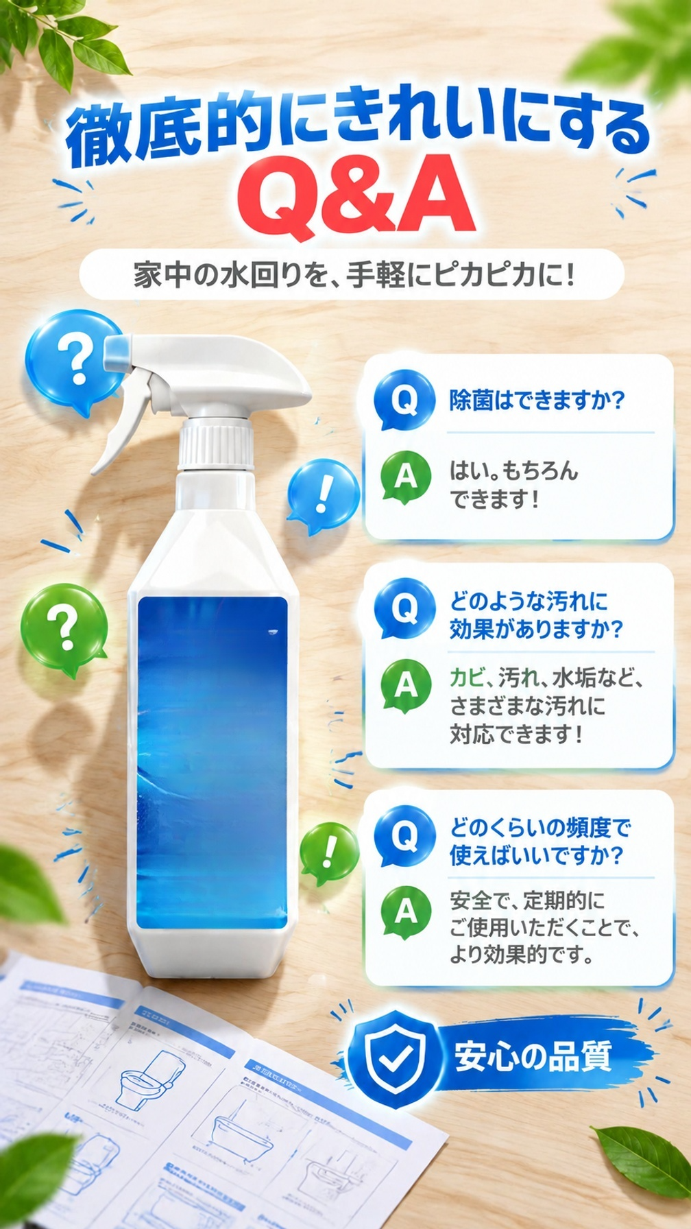 便利で効率的な多用途清掃アイテム