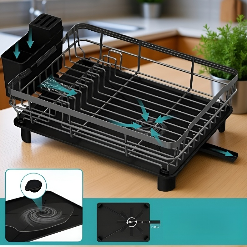 Küchengeschirrablage mit großem Fassungsvermögen