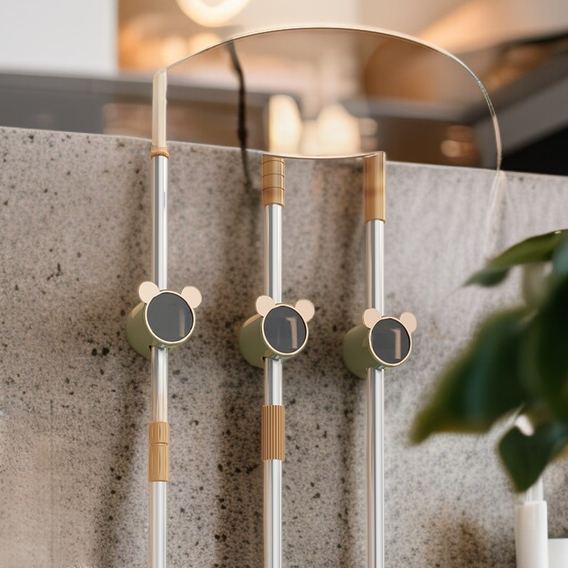 무타공 욕실 걸이형 밀대 홀더 흔적없는 벽걸이 걸이