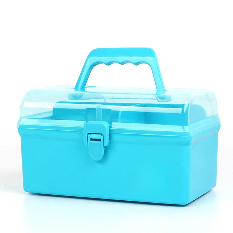 Plastic double-layer medicine storage box