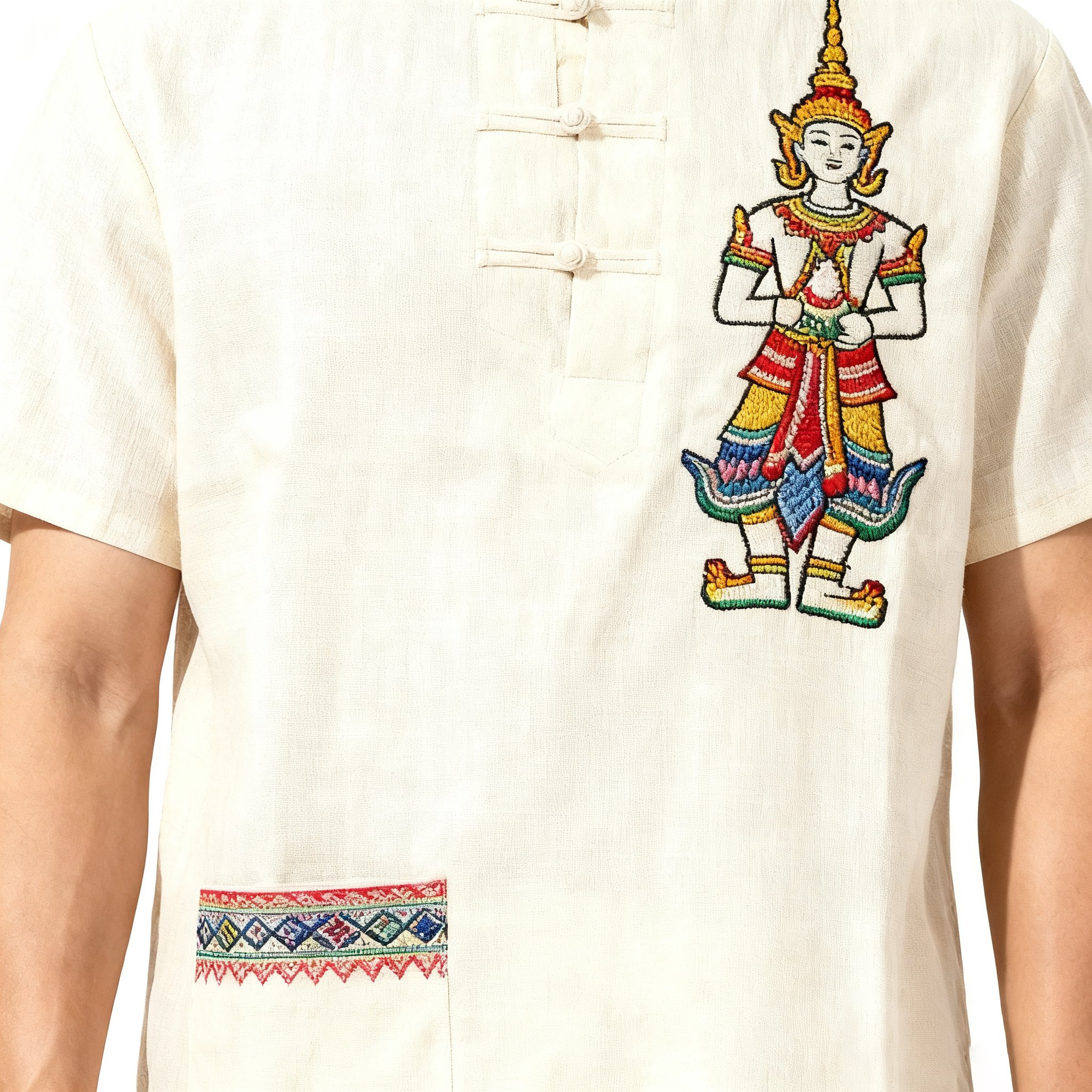 เสื้อยืดลายปักพระพุทธรูปดีไซน์สวย