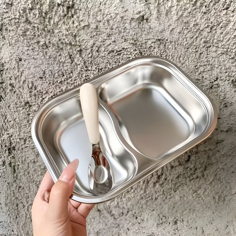 Caja de cubiertos de acero inoxidable dividida