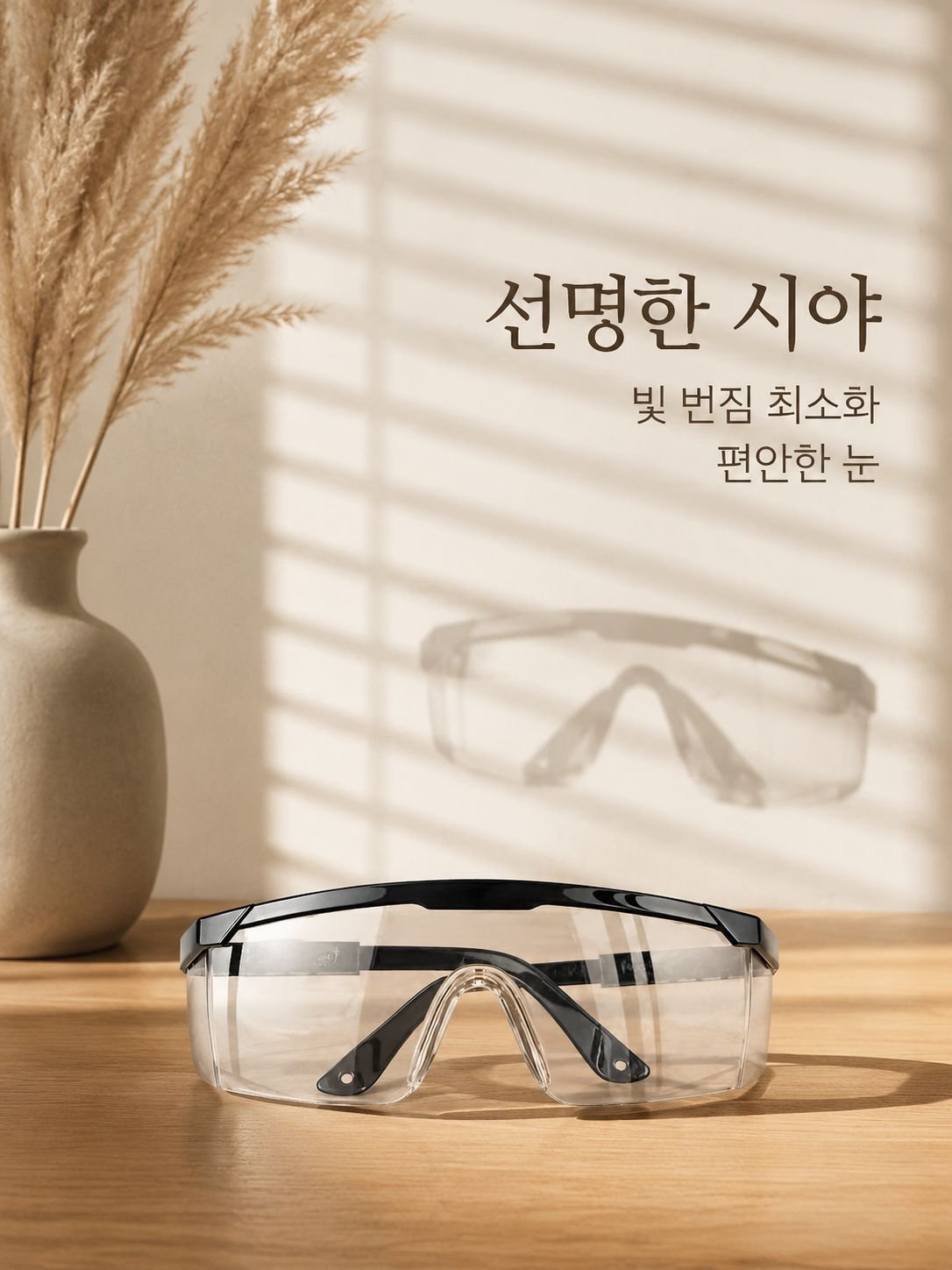 일상생활 및 작업 환경에서 사용하는 고화질 보호안경