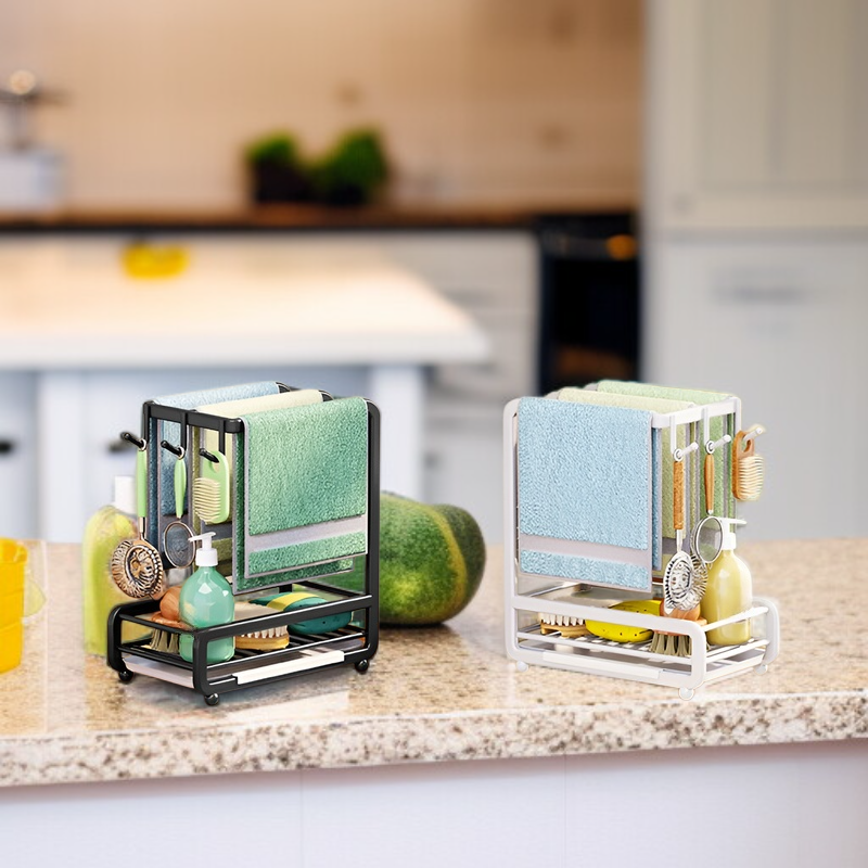 Multifunctional Kitchen Cloth Towel Rack Wall-mounted Sink Storage Rack