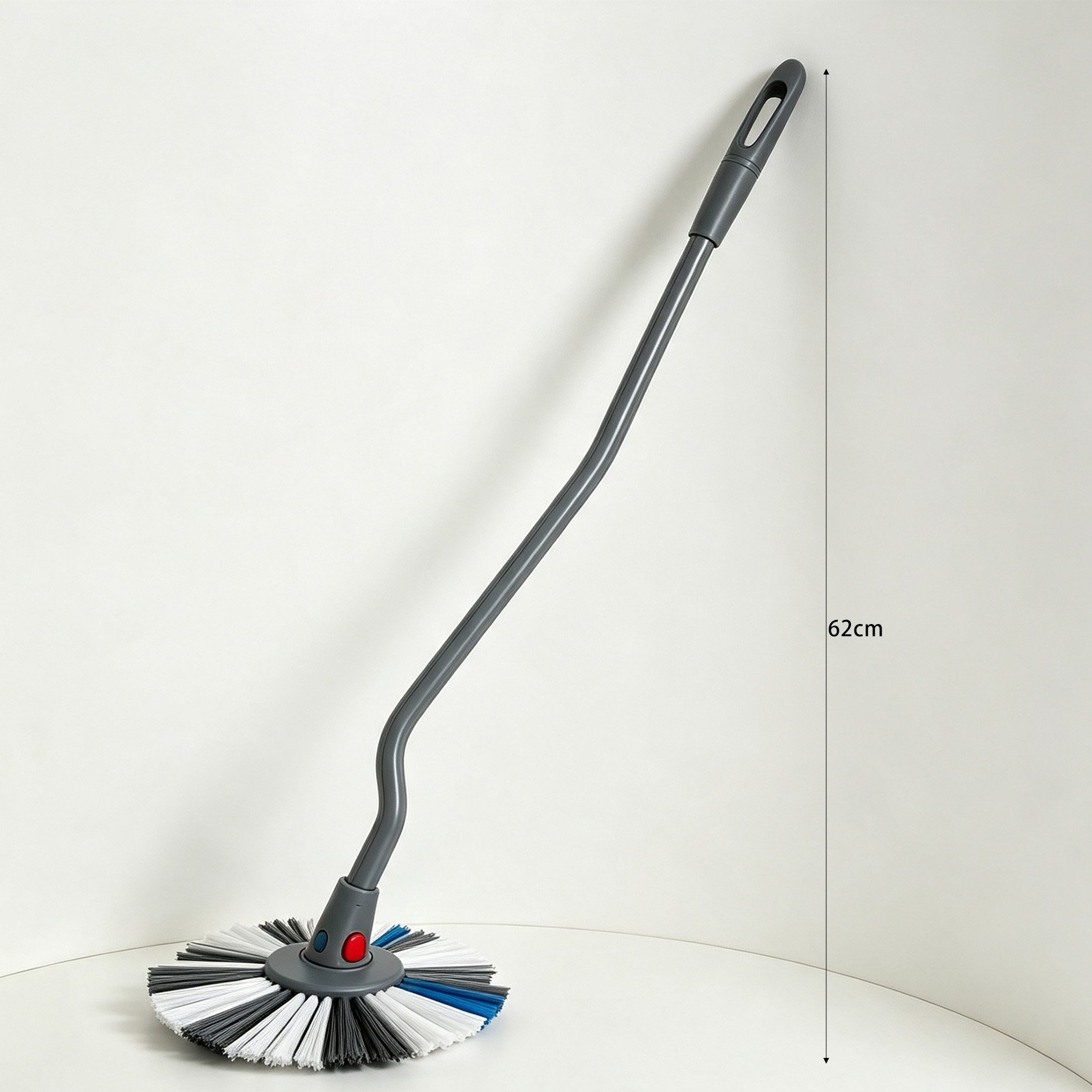 Bathroom floor cleaning tool with sturdy bristles