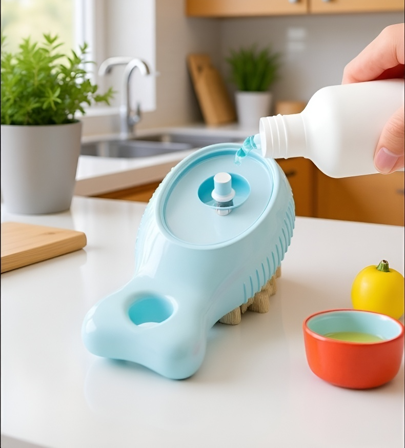 Küchenbürste in Fischform zur Geschirrreinigung