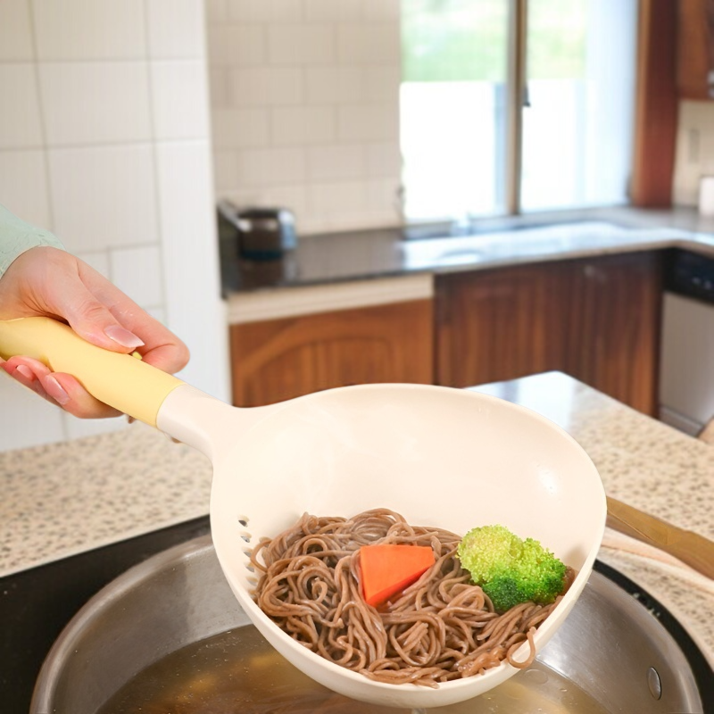 주방 겸용 국자 고온에 강한 라지 나일론 국자 그물 국자 물빠짐 겸용 국자