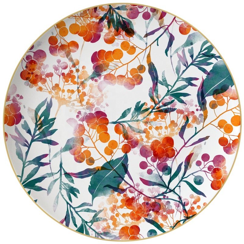 Plate flower ceramic tableware set