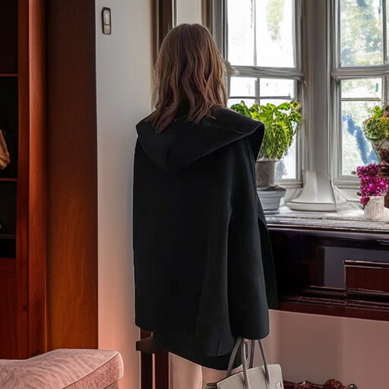 여학생용 짧은 트위드 코트 패션 트위드 숏 코트