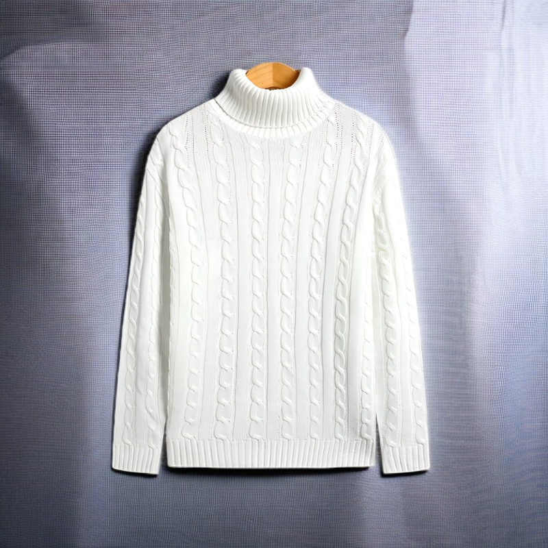 하이넥 트위스트 스웨터